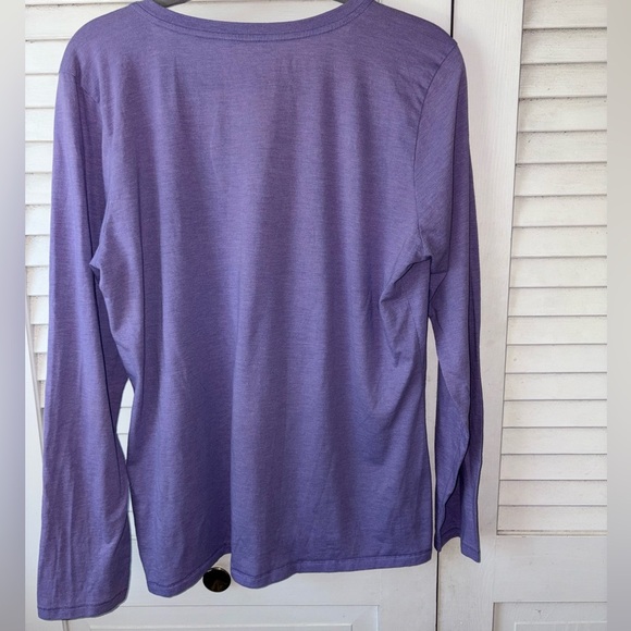 Life is Good Women’s Long Sleeve V-Neck Cool Tee “Take a Hike” Graphic Purple L - Picture 5 of 5